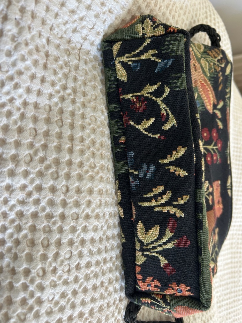 Home and Abroad Tapestry Animal Motif Crossbody Bag in Black and Multicolor - Picture 5 of 5